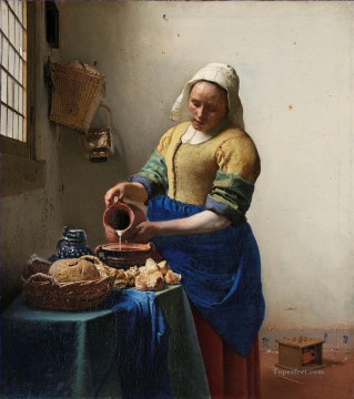 Johannes Vermeer Painting - The Milkmaid Baroque Johannes Vermeer